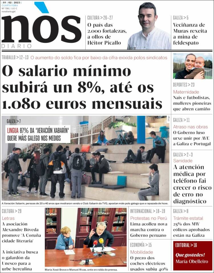 Portada de Nòs Diario (España)