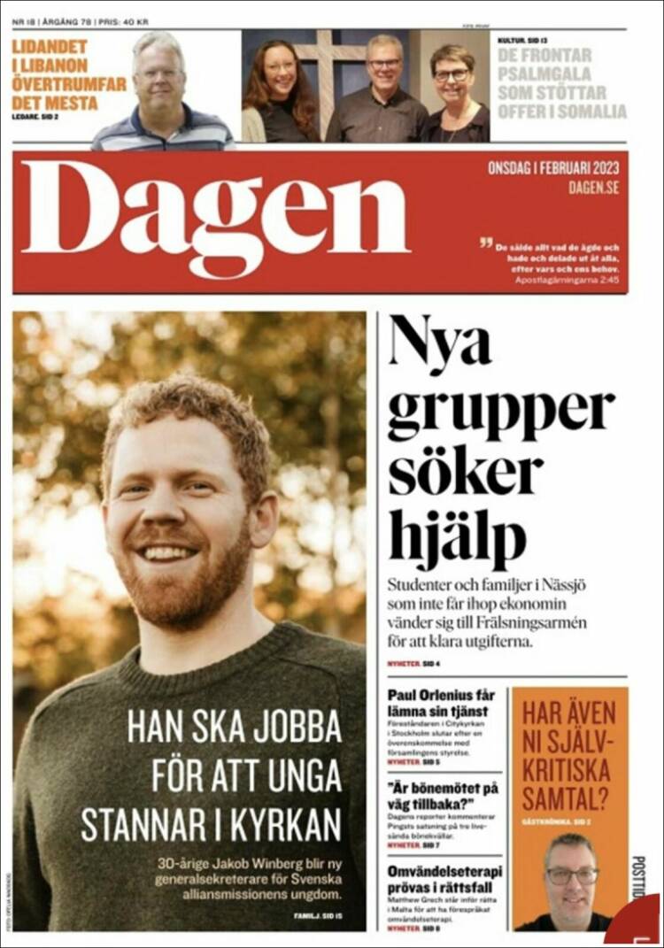 Portada de Dagen (Suecia)