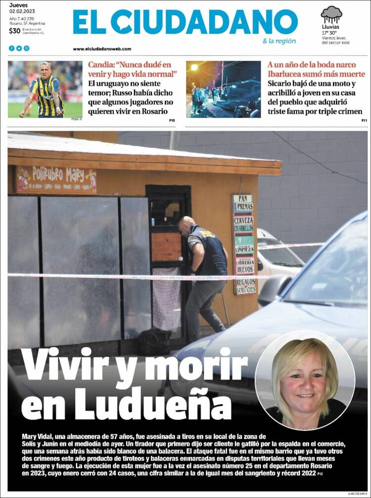 Portada de Diario El Ciudadano (Argentina)