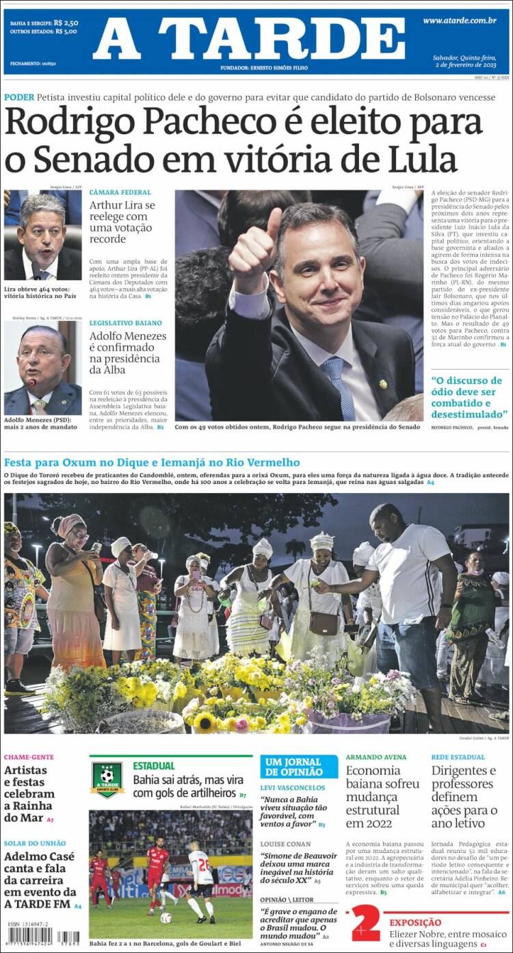 Portada de Diário A Tarde (Brasil)