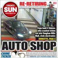 Portada de The Toronto Sun (Canadá)