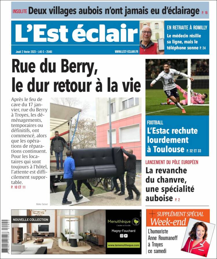 Portada de L'Est Eclair (Francia)