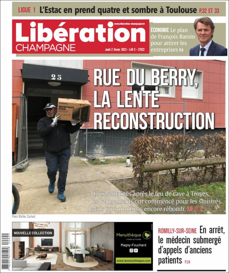 Portada de Libération Champagne (Francia)