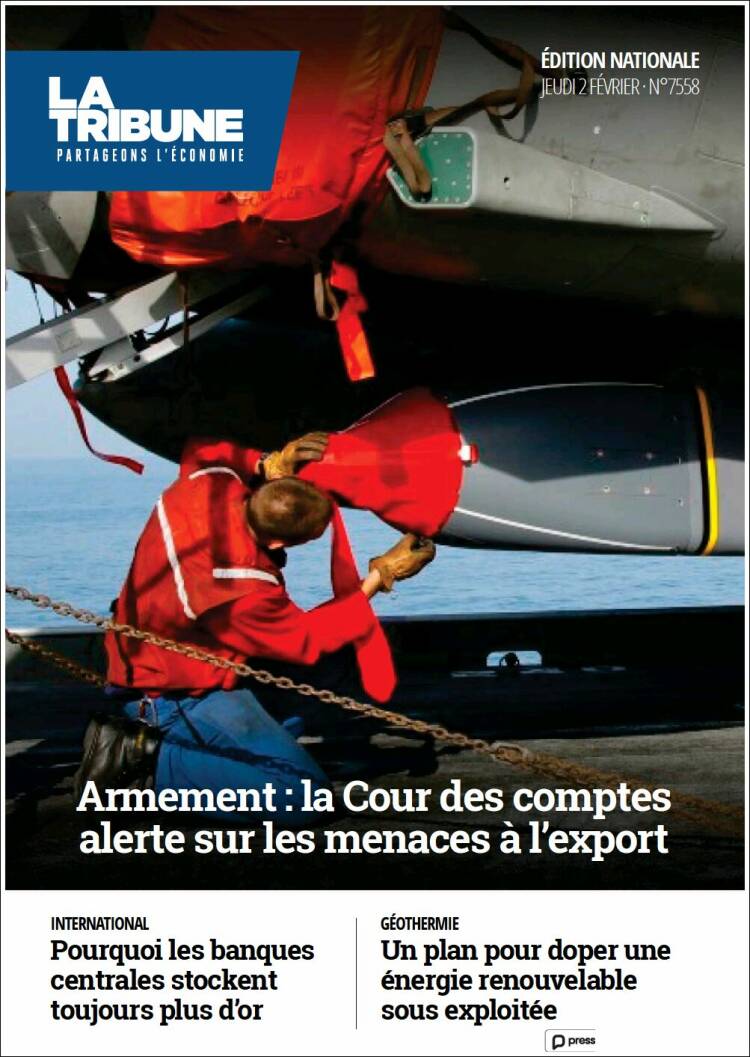 Portada de La Tribune (Francia)