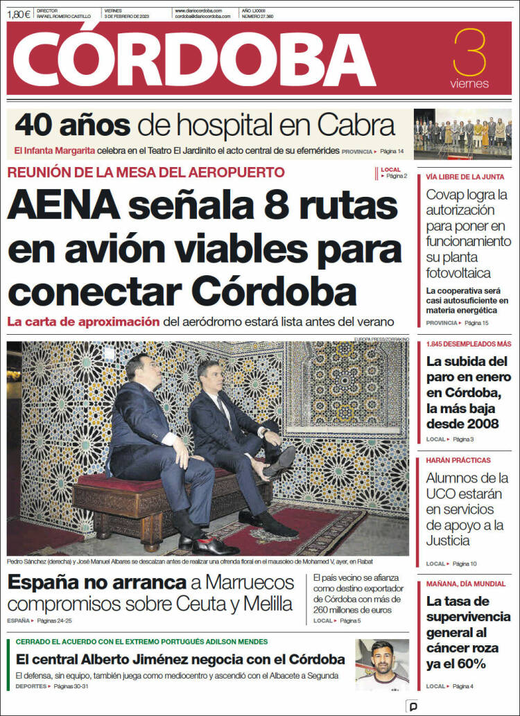 Portada de Diario de Córdoba (España)