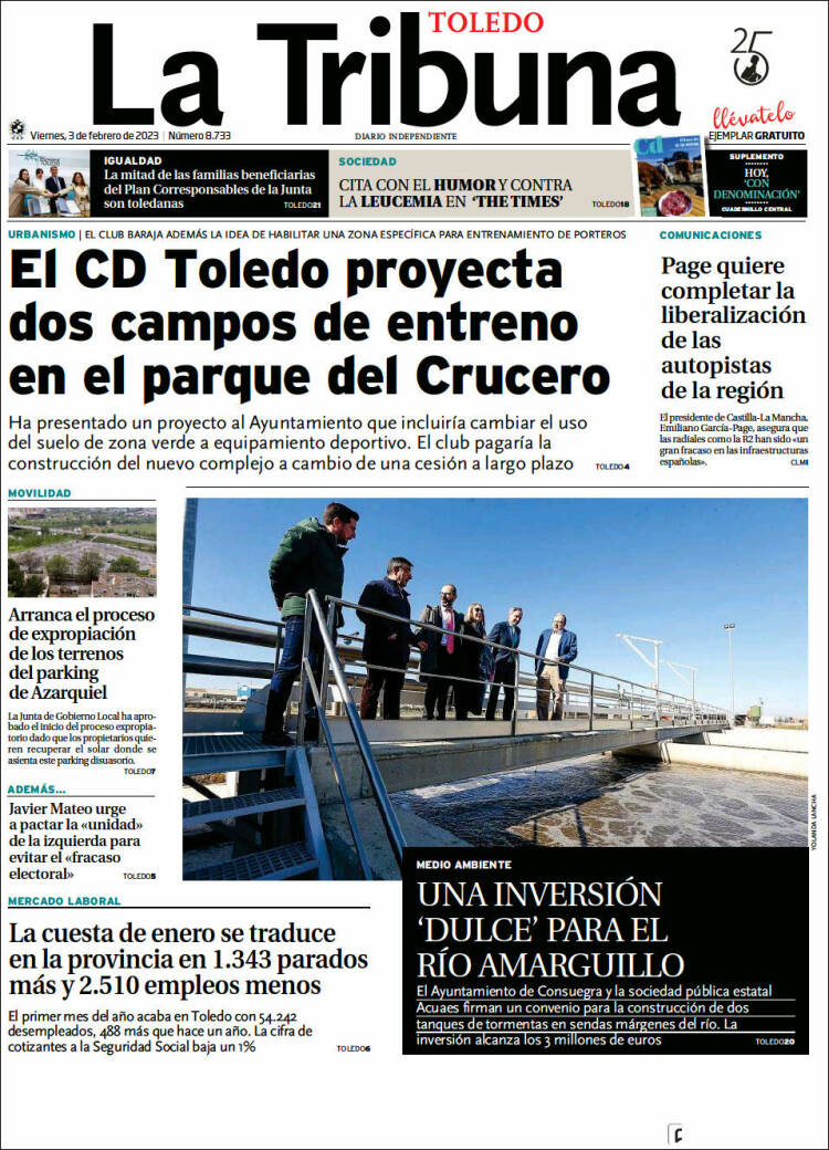 Portada de La Tribuna de Toledo (España)