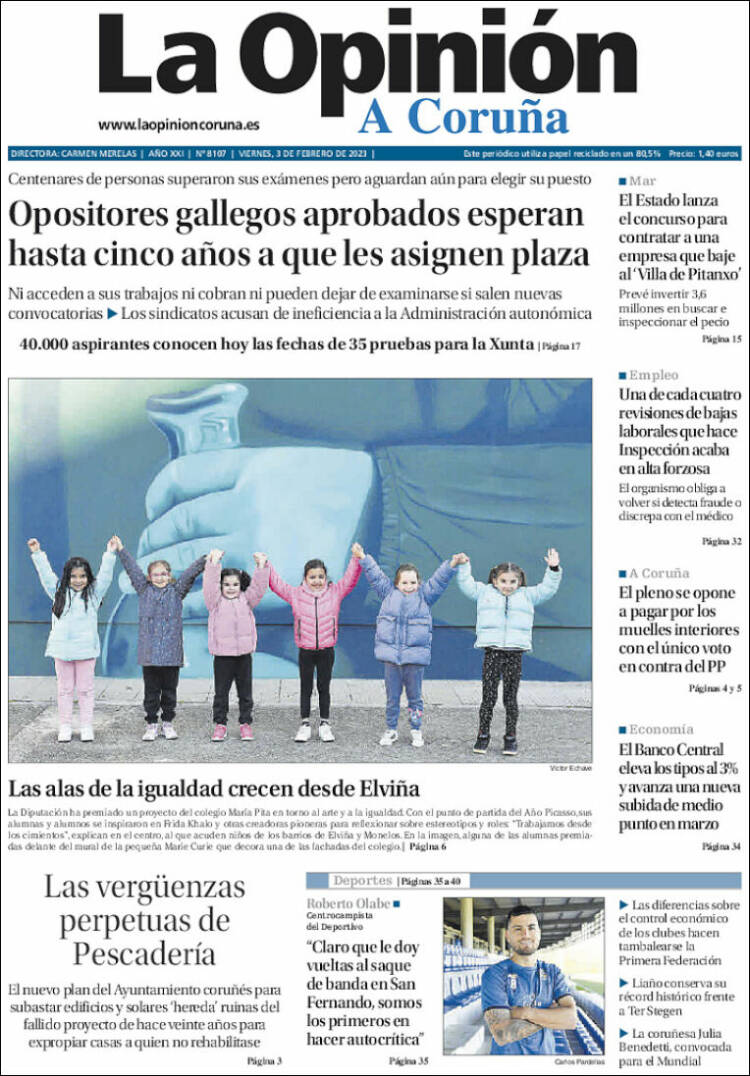 Portada de La Opinión de A Coruña (Spain)