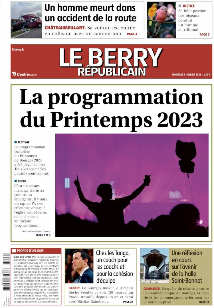 Portada de Berry Republicain (Francia)