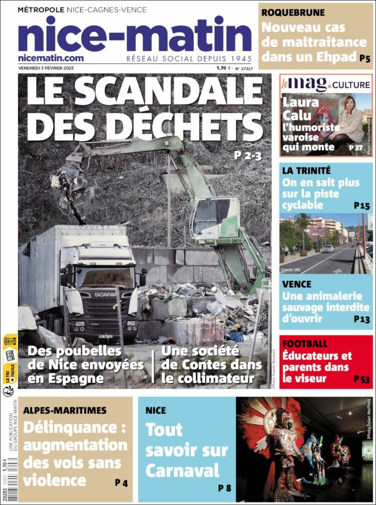 Portada de Nice-Matin (Francia)