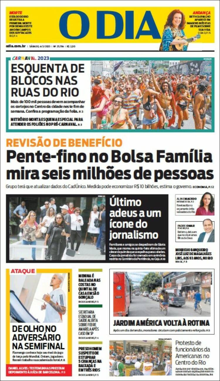 Portada de O Dia (Brasil)
