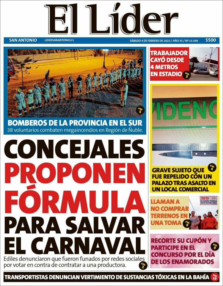 Portada de Lider de San Antonio (Chile)