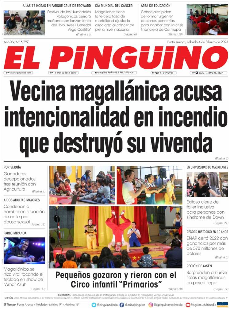 Portada de El Pingüino (Chile)
