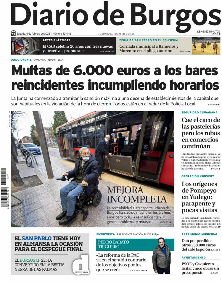 Portada de Diario de Burgos (Espa&ntilde;a)