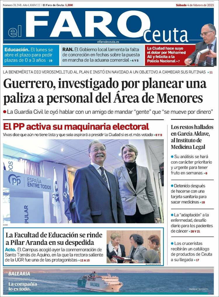 Portada de El Faro de Ceuta (Espa&ntilde;a)