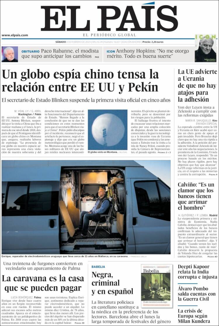 Portada de El País (Espa&ntilde;a)