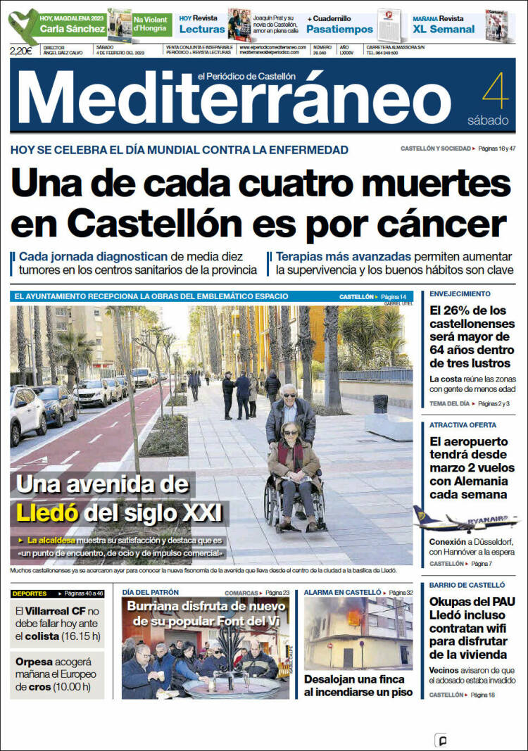 Portada de El Periódico Mediterraneo (Espa&ntilde;a)