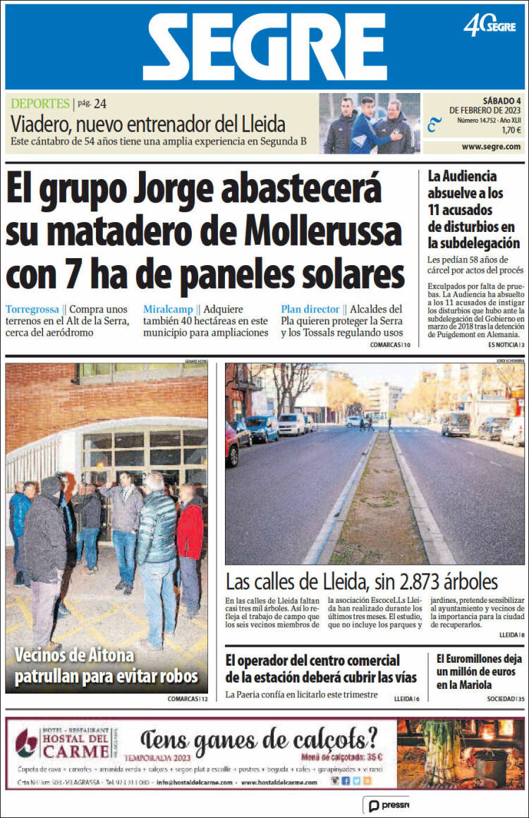 Portada de Segre  (Espa&ntilde;a)