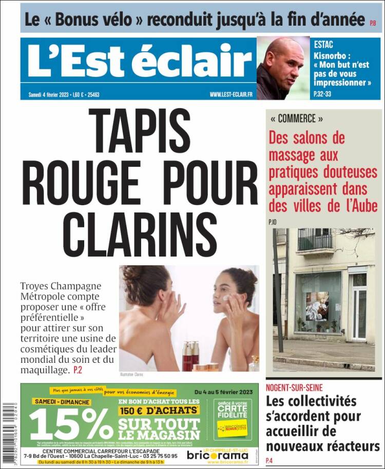 Portada de L'Est Eclair (Francia)