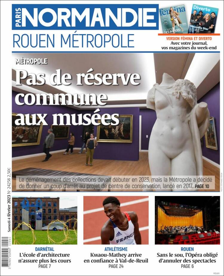 Portada de Paris Normandie (Francia)