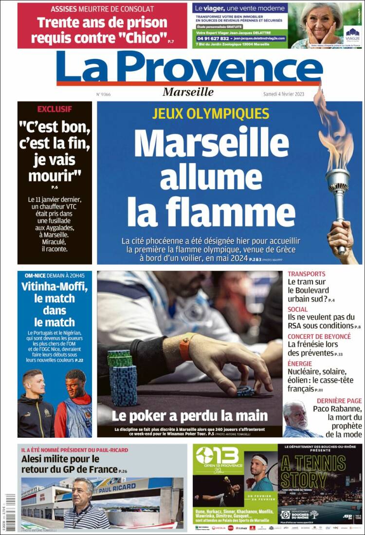 Portada de La Provence (Francia)
