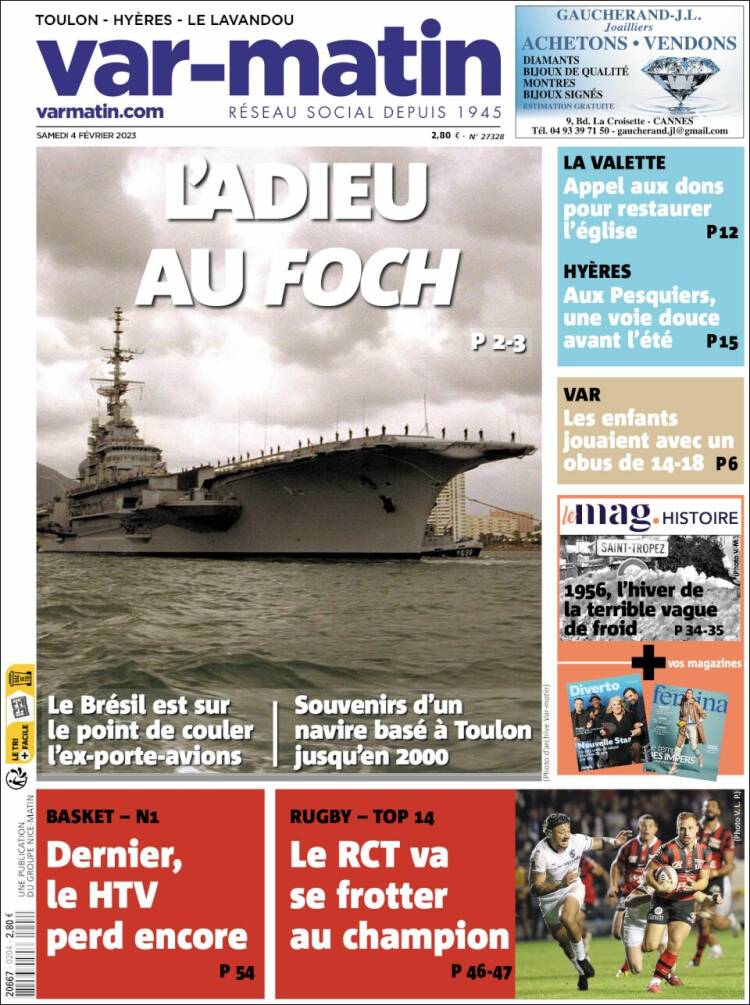 Portada de Var-Matin (Francia)