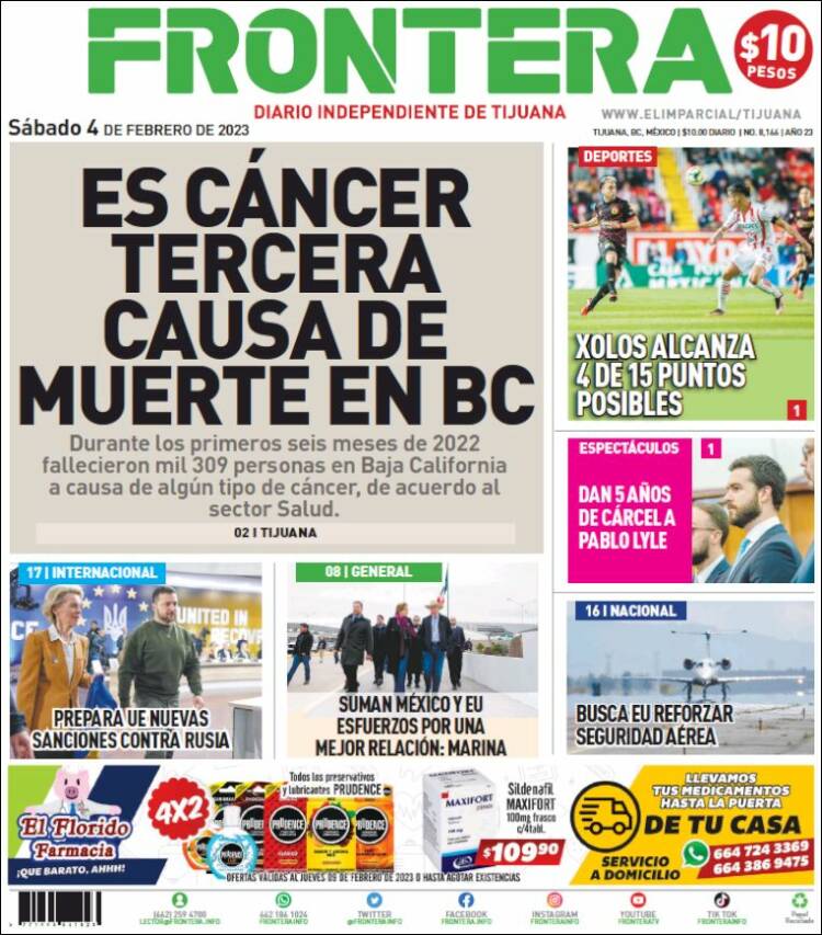 Portada de Frontera (M&eacute;xico)