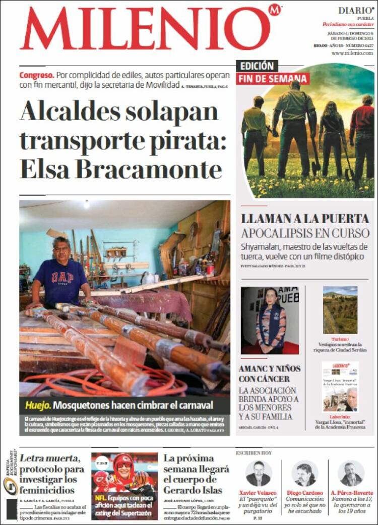 Portada de Milenio de Puebla (M&eacute;xico)