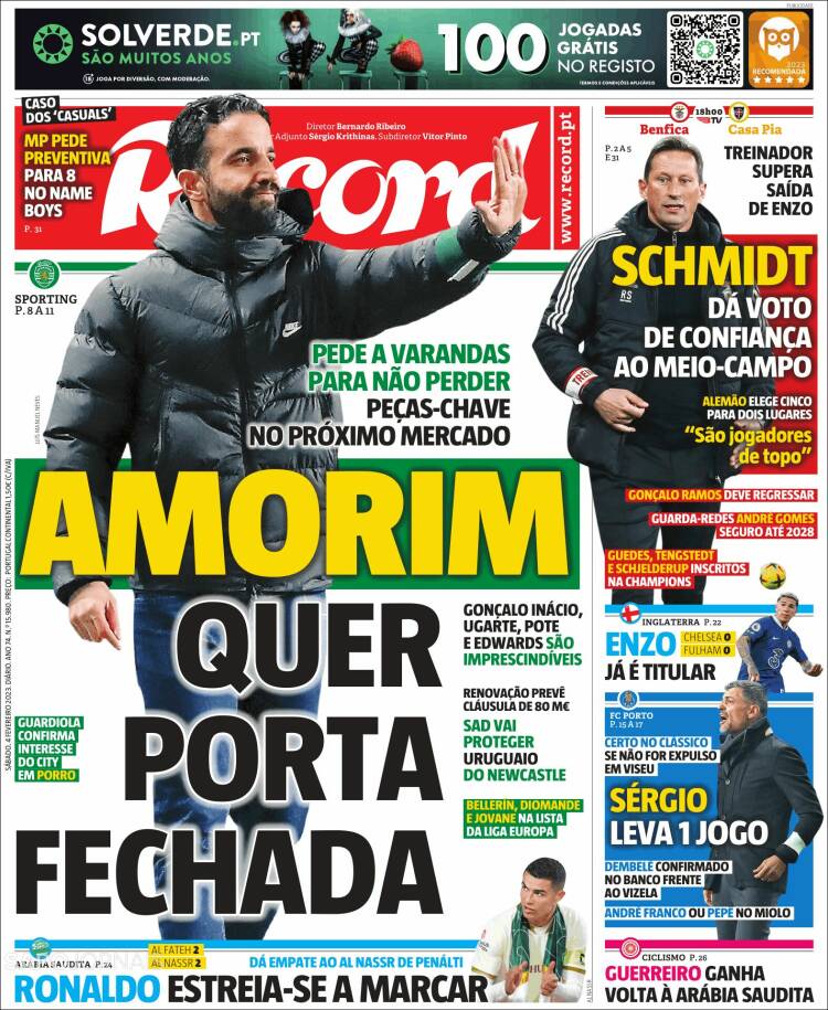 Portada de Record (Portugal)