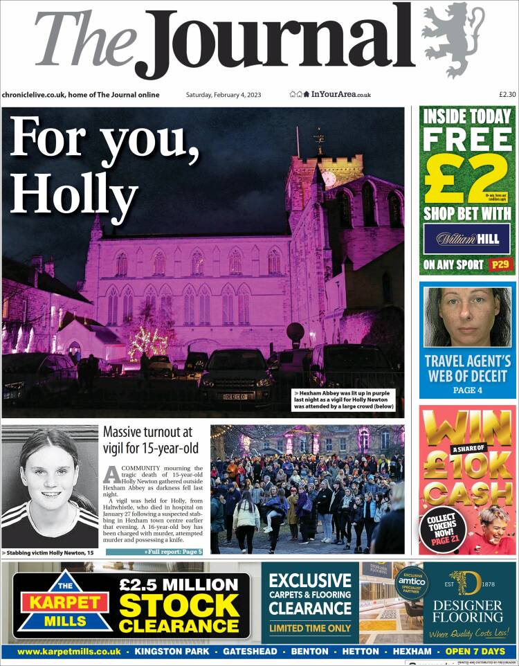 Portada de The Journal (Reino Unido)