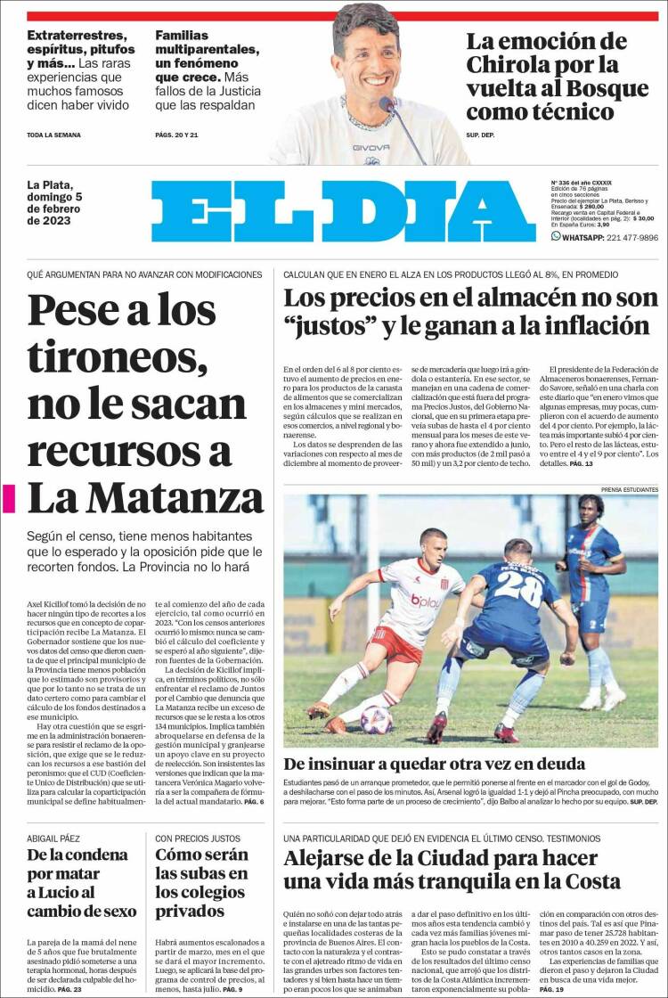 Portada de El Día de la Plata (Argentina)