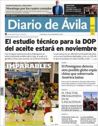 Portada de Diario de Ávila (España)