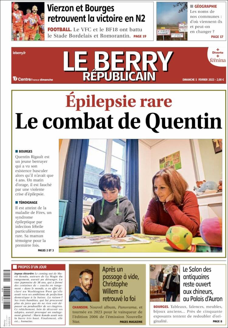 Portada de Berry Republicain (Francia)