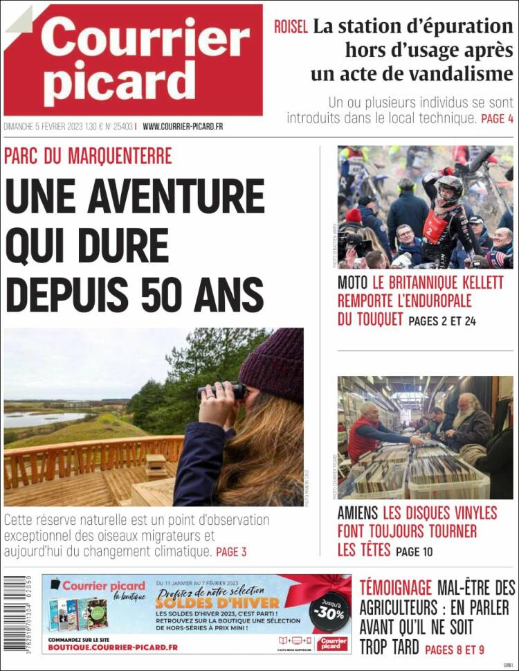 Portada de Courrier Picard (Francia)