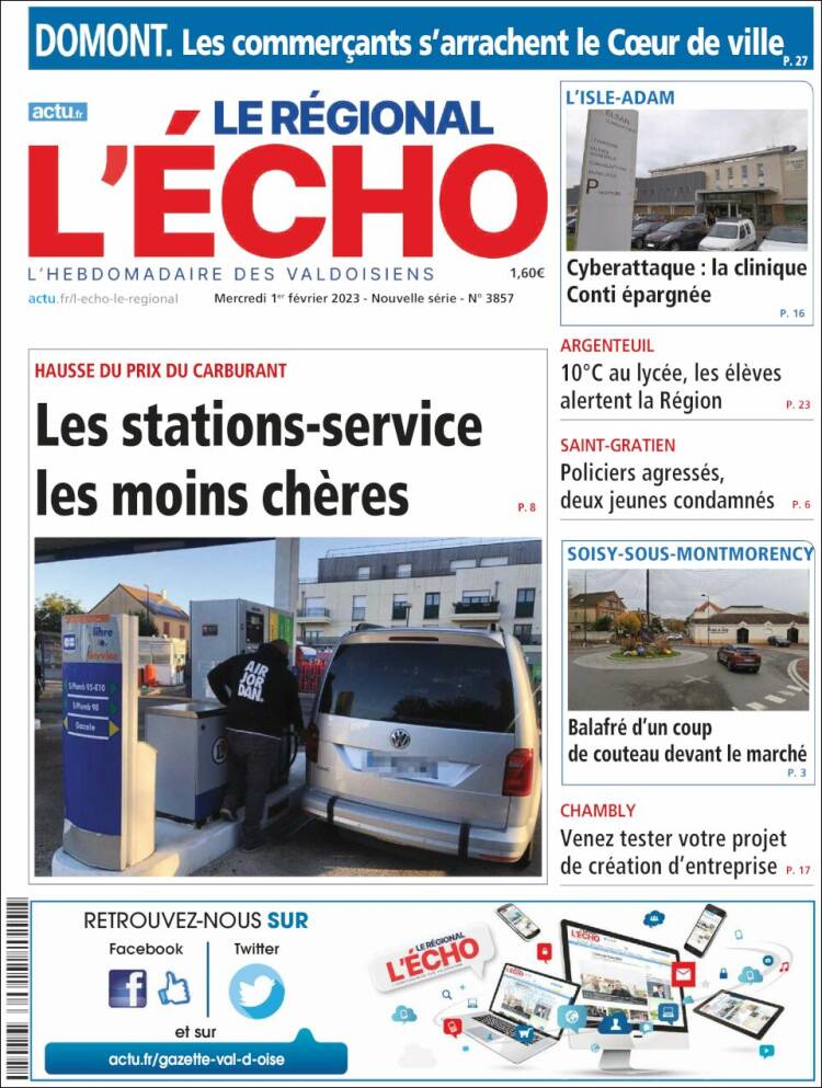 Portada de L'Echo de la Haute-Vienne (Francia)