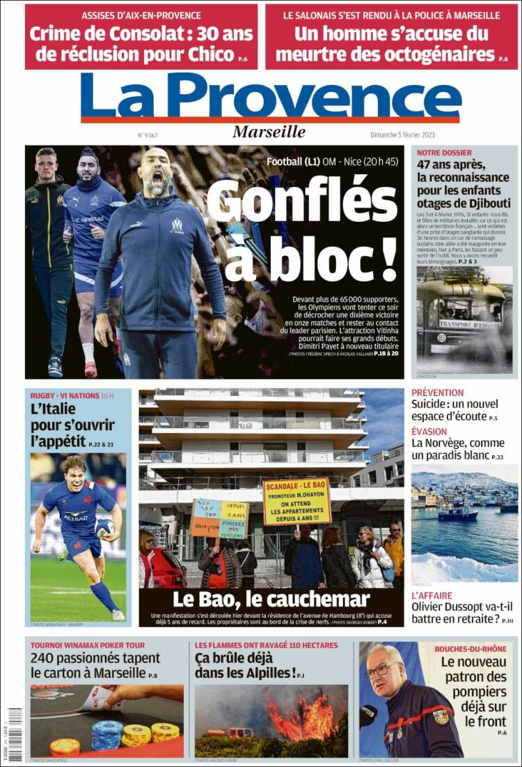 Portada de La Provence (Francia)