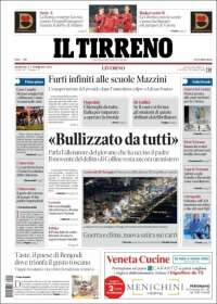 Portada de Il Tirreno (Italia)