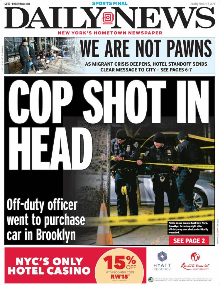 Portada de Daily News - New York (USA)