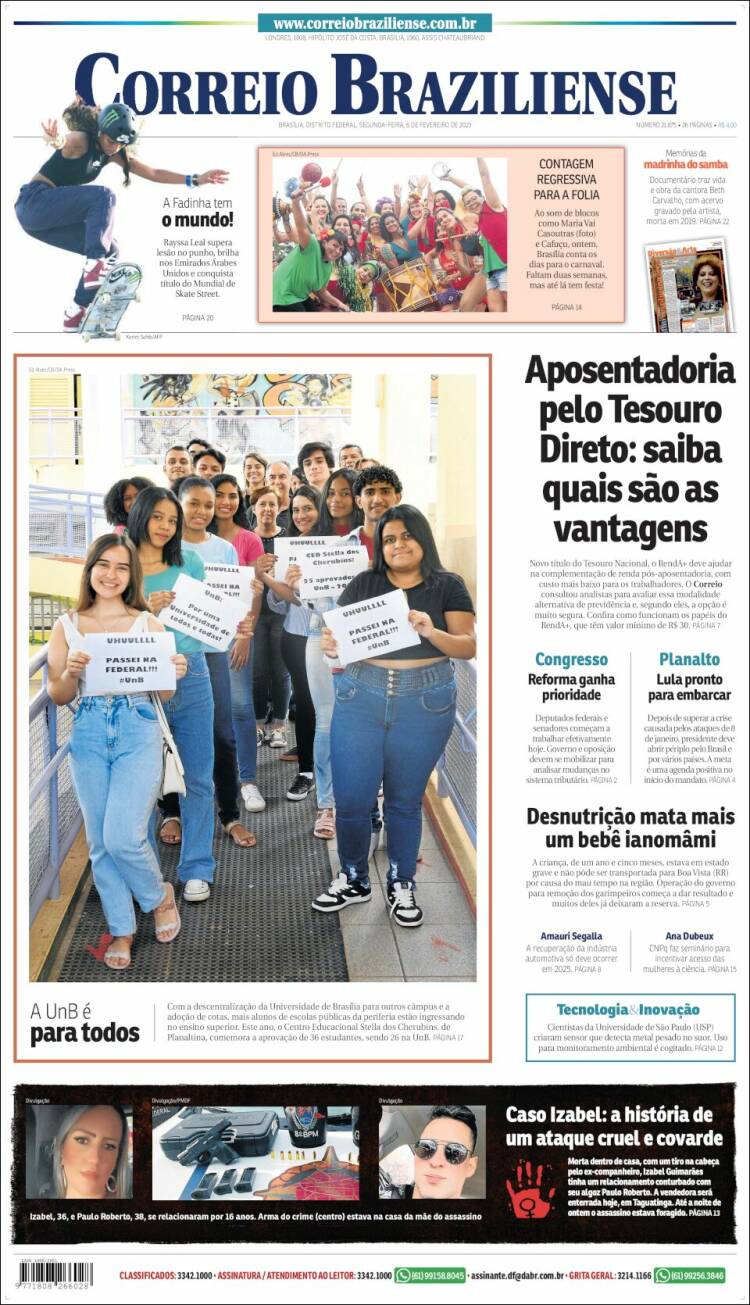 Portada de Correio Braziliense (Brasil)