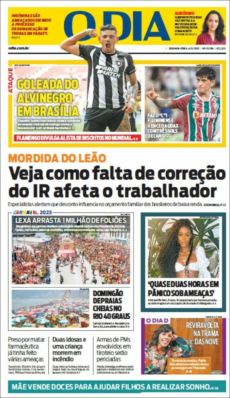 Portada de O Dia (Brasil)