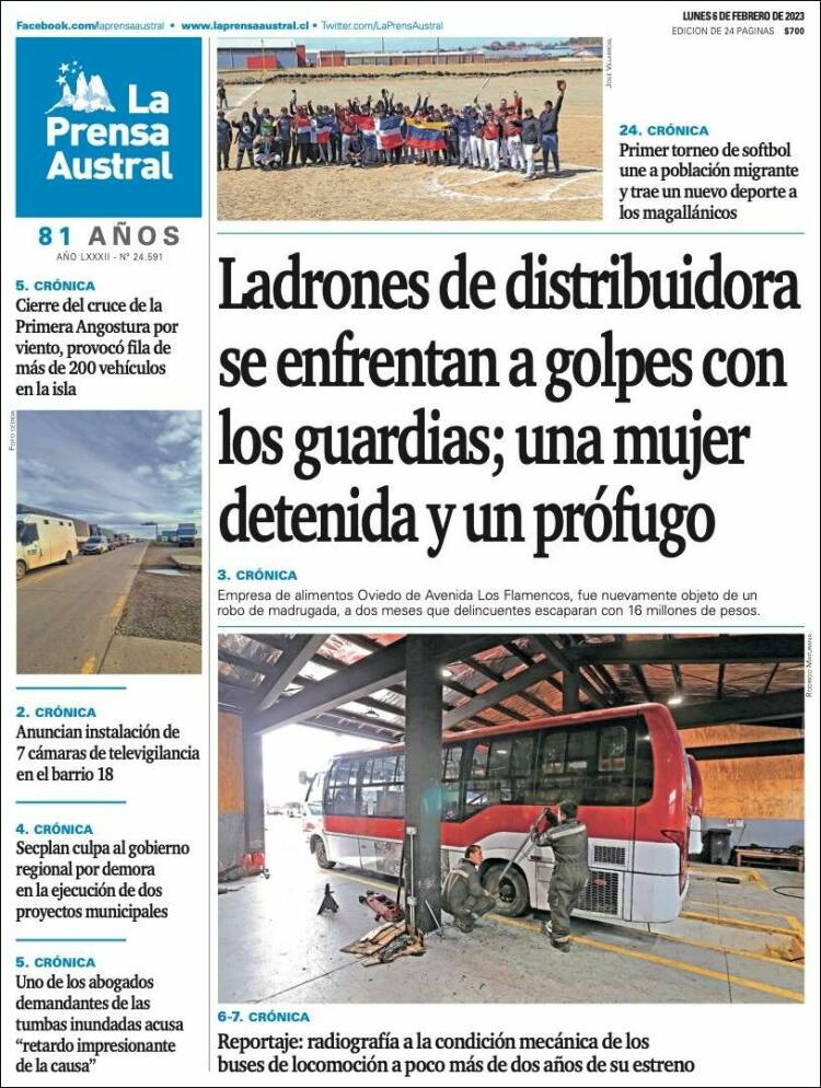 Portada de El Magallanes (Chile)