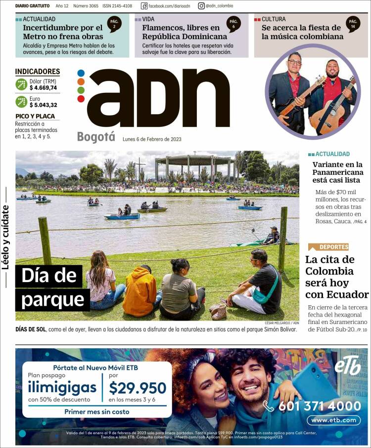 Portada de ADN - Bogotá (Colombia)