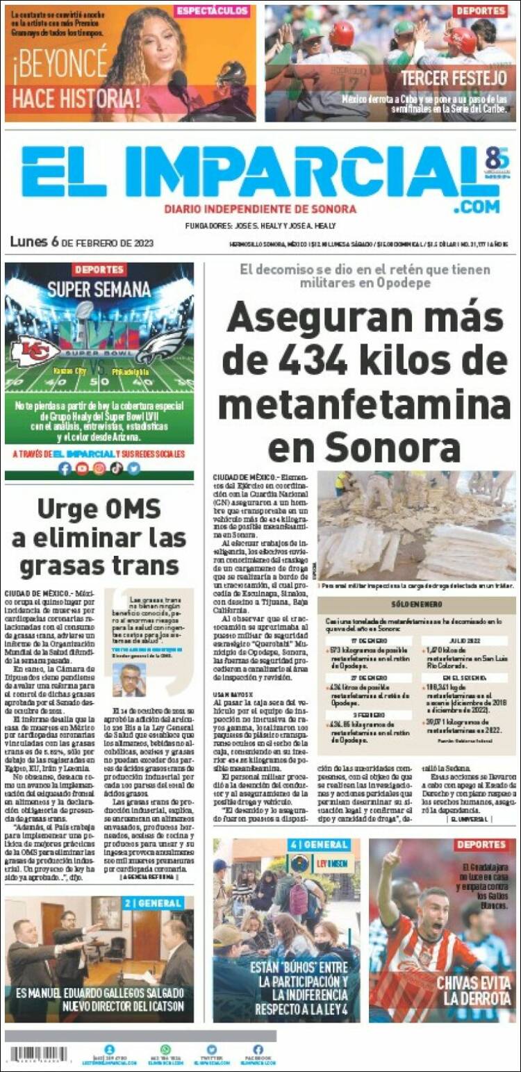 Portada de El Imparcial (M&eacute;xico)