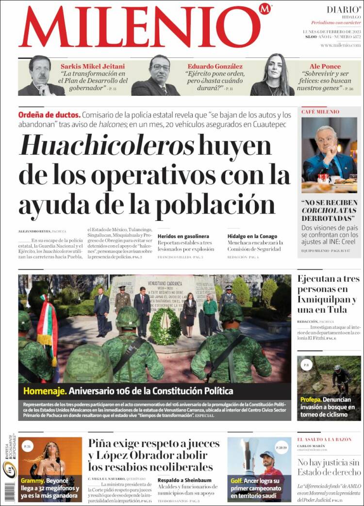 Portada de Milenio de Hidalgo (M&eacute;xico)