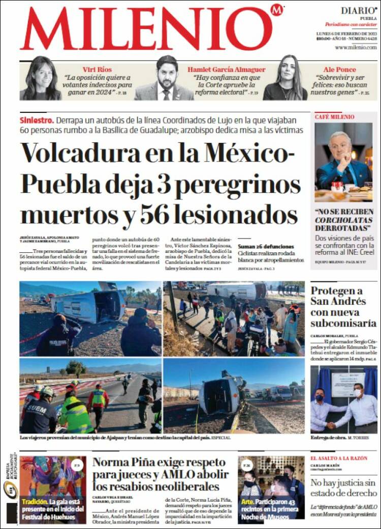 Portada de Milenio de Puebla (M&eacute;xico)