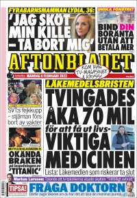 Portada de Aftonbladet (Suecia)