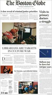 Portada de Boston Globe (USA)