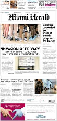 Portada de Miami Herald (USA)