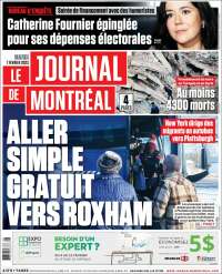 Portada de Le Journal de Montréal (Canada)