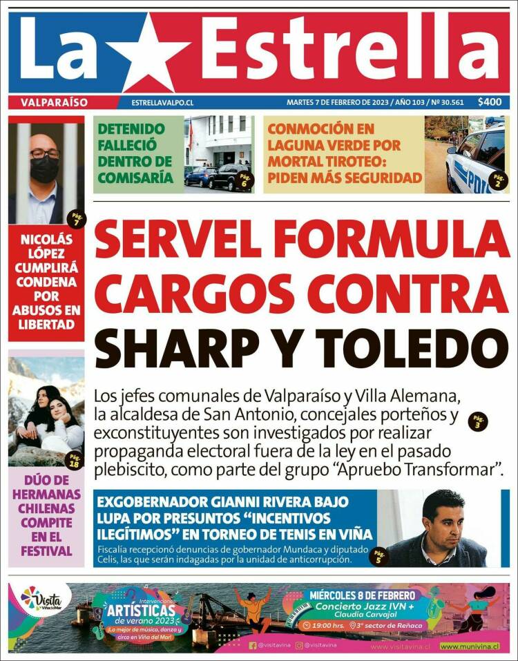 Portada de Estrella de Valparaiso (Chile)