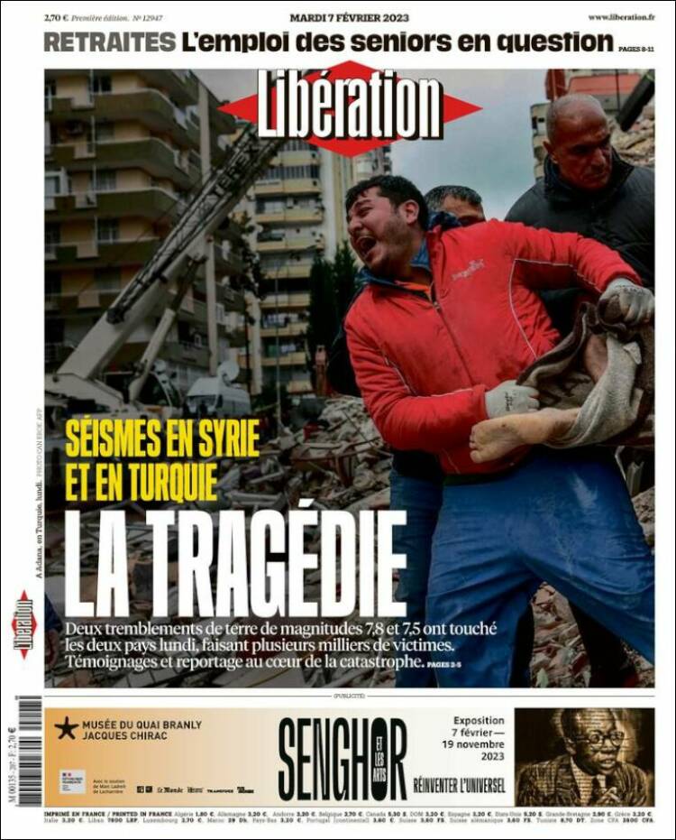 Portada de Libération (Francia)